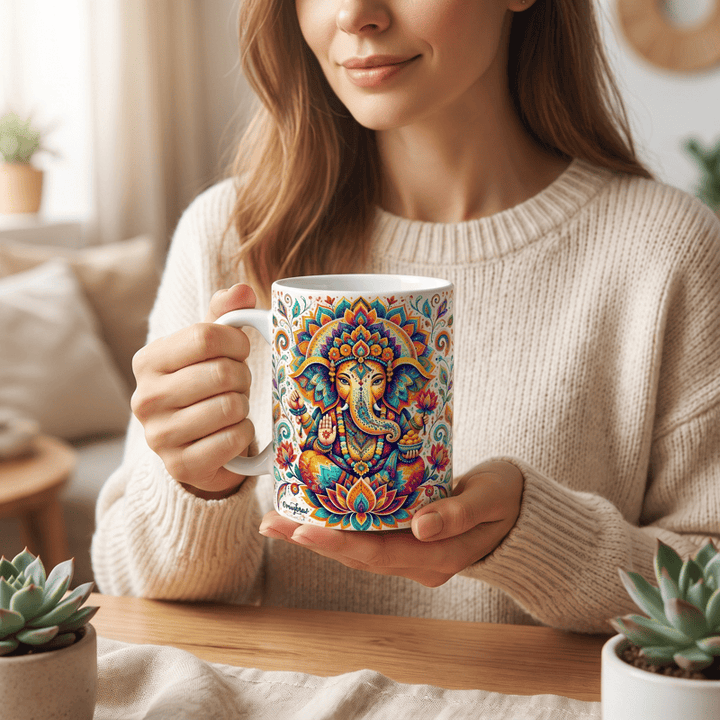 Tazza in ceramica Olivenorma Ganesha Saggezza Buona Fortuna - image 3