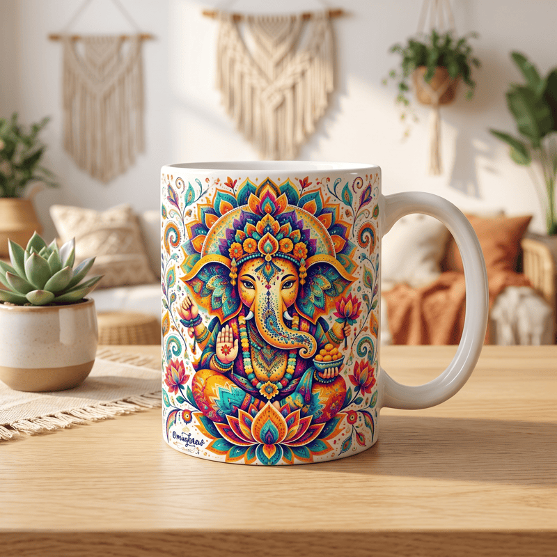 Tazza in ceramica Olivenorma Ganesha Saggezza Buona Fortuna - image 1