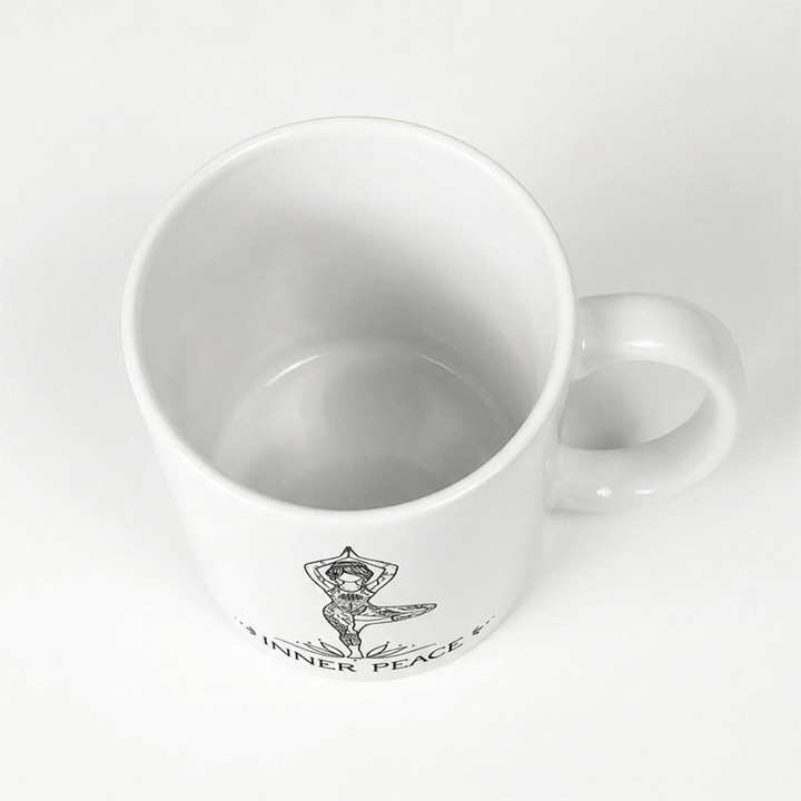 Tazza in ceramica Olivenorma con posa dell'albero yoga e pace interiore - image 5