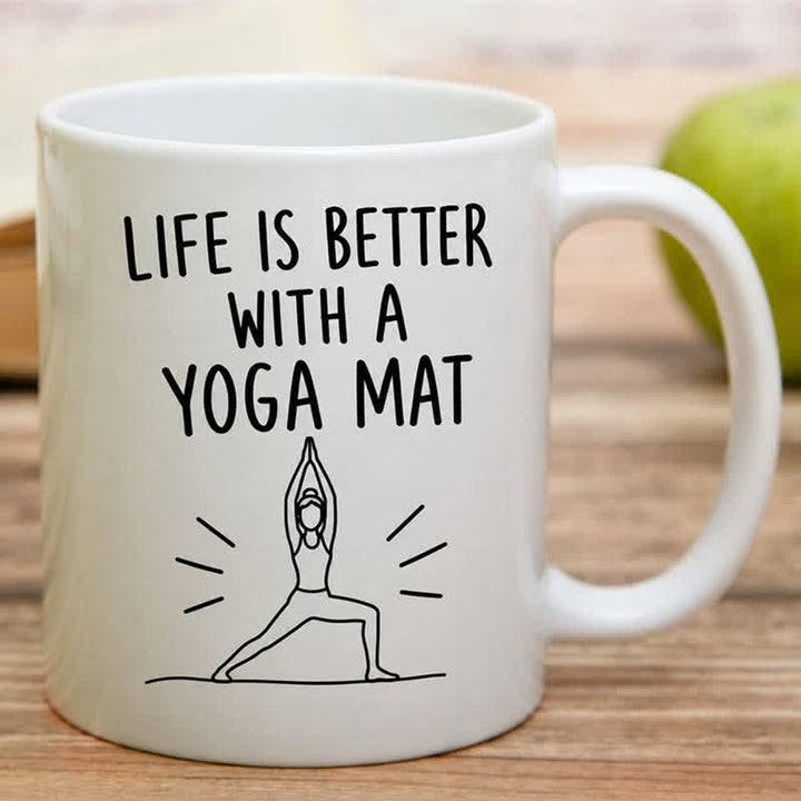 Olivenorma Yoga Line Art Benessere Vita consapevole Tazza in ceramica - image 1