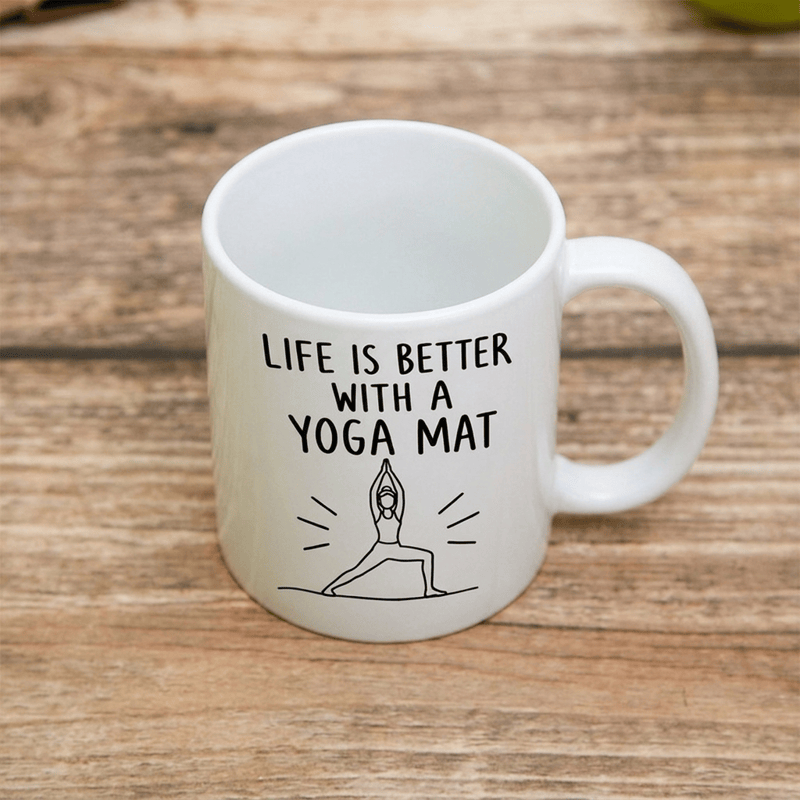 Olivenorma Yoga Line Art Benessere Vita consapevole Tazza in ceramica - image 4