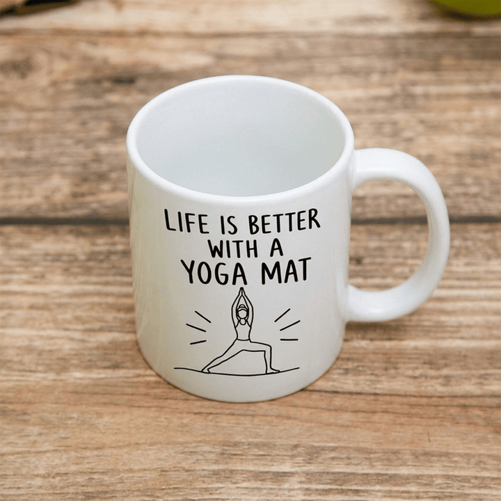 Olivenorma Yoga Line Art Benessere Vita consapevole Tazza in ceramica - image 4