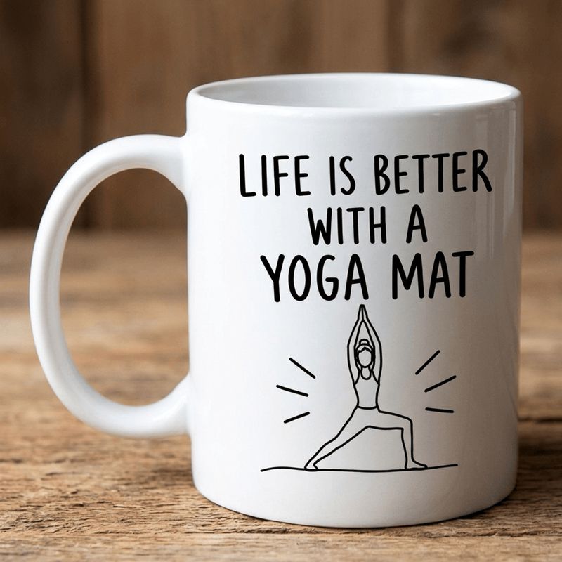 Olivenorma Yoga Line Art Benessere Vita consapevole Tazza in ceramica - image 3