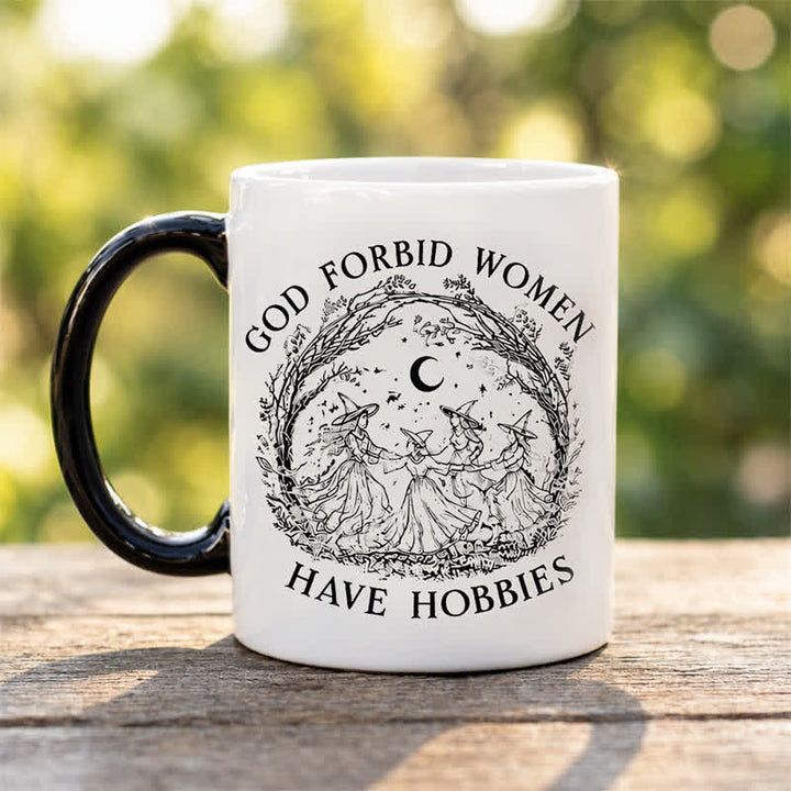 Tazza in ceramica con le streghe danzanti Olivenorma che celebrano la solidarietà e la libertà femminile - image 7