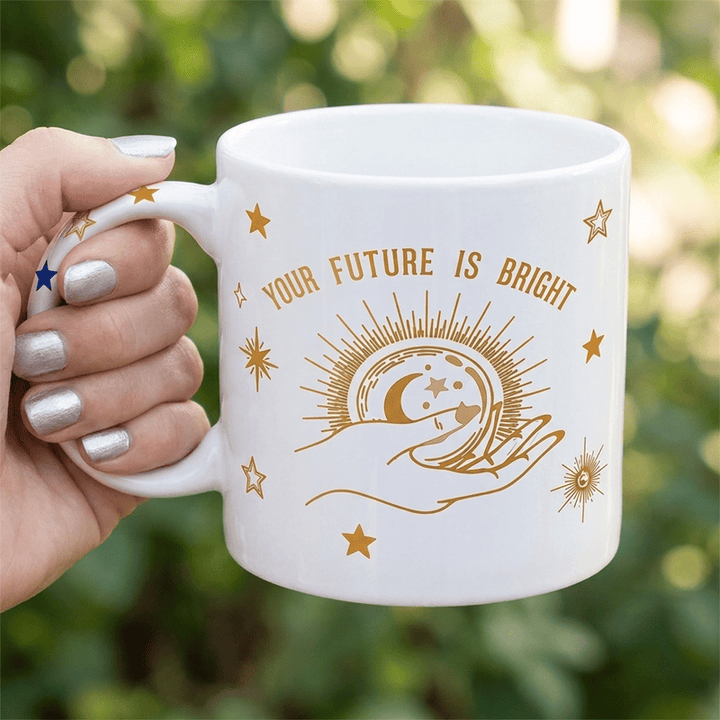 Tazza in ceramica Olivenorma Fortune Hand Celestial Bright Future - Bianco - 450 ml / 15 oz - image 0