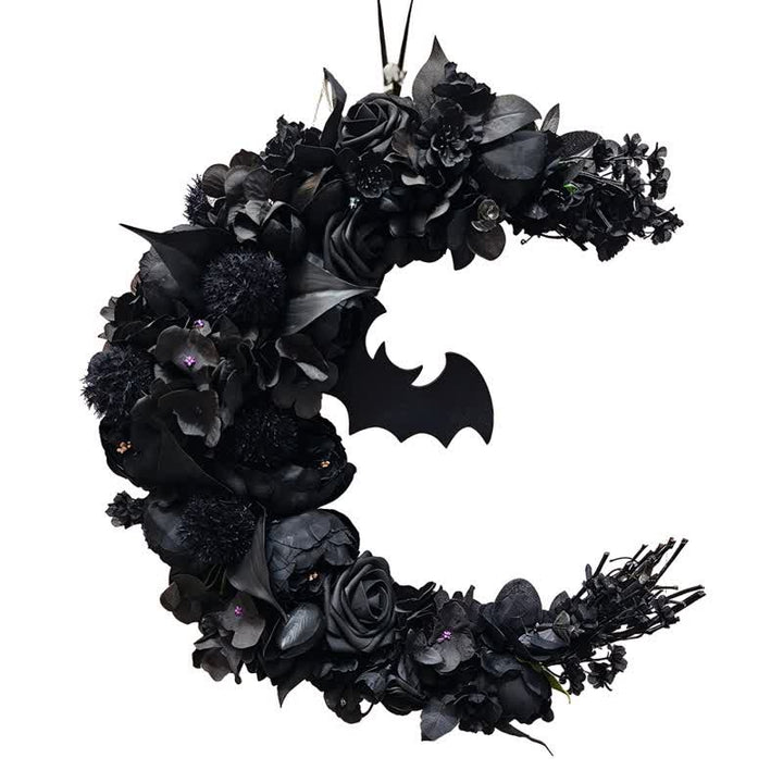 Decorazione per porta con fiore di seta e paglia Olivenorma in plastica, simbolo gotico e misterioso. - image 5