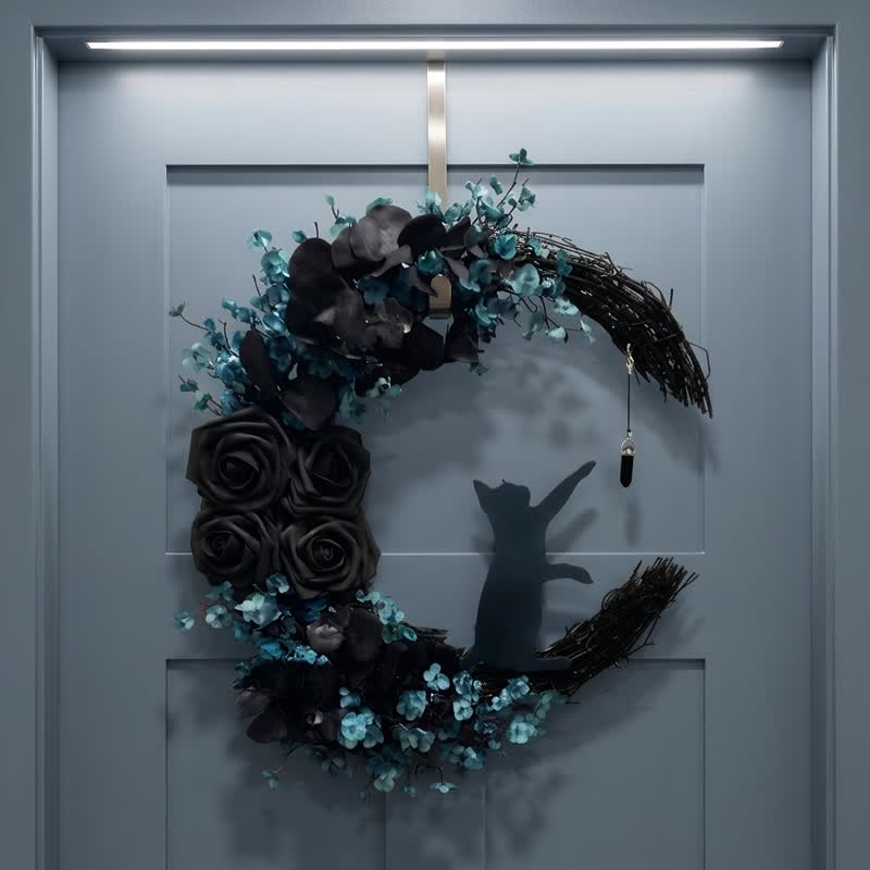 Fiore di seta e paglia Olivenorma, simbolo di protezione mistica, decorazione per la porta - image 1