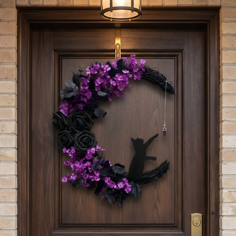 Olivenorma Tessuto plastico Rami secchi Ritaglio in legno Simbolo di protezione gotico Decorazione per porta - Ramo secco nero - image 0