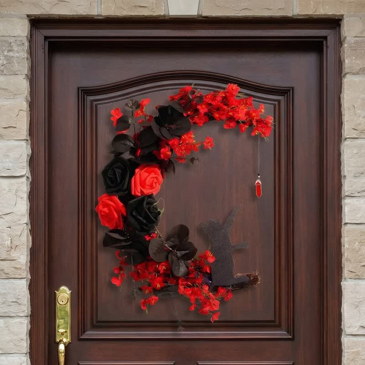 Olivenorma, sagoma in legno di rametti secchi in plastica, ghirlanda di gatti, simbolo di protezione misteriosa, decorazione per porta - image 10