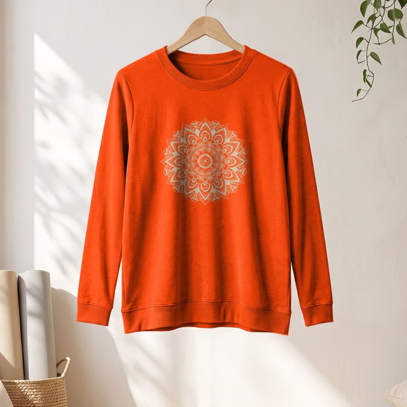 Camicia a maniche lunghe da donna Olivenorma in morbido misto cotone con stampa mandala - image 31