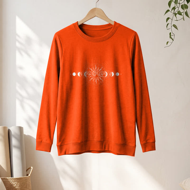 Camicia a maniche lunghe da donna Olivenorma in morbido misto cotone con stampa delle fasi lunari e del sole. - image 28
