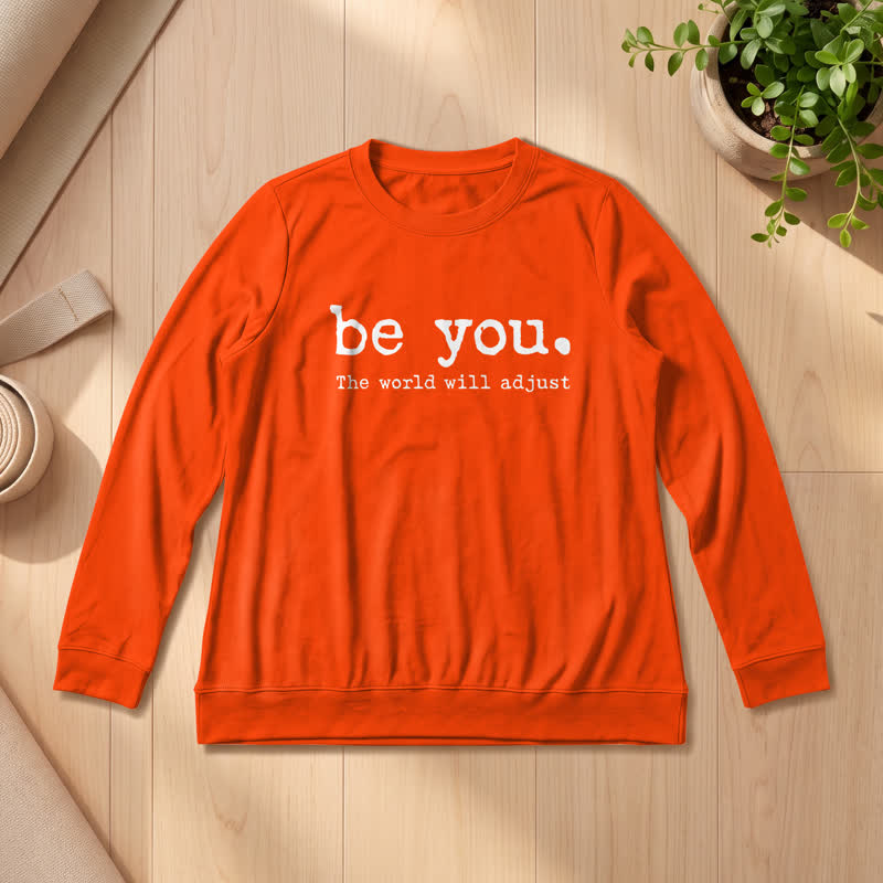 Camicia a maniche lunghe da donna Olivenorma in morbido cotone con stampa motivazionale "Be You". - Arancia - 2XL - image 27