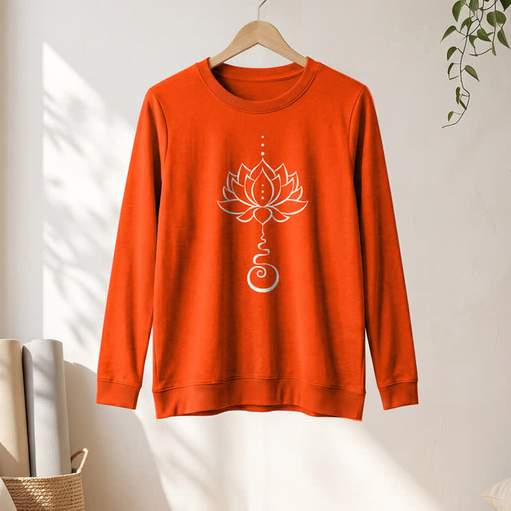 Camicia a maniche lunghe da donna Olivenorma in morbido cotone con stampa Unalome Lotus - image 28