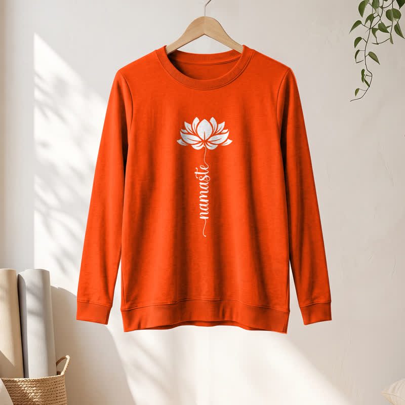 Camicia a maniche lunghe da donna Olivenorma in morbido cotone con stampa Namaste Lotus. - image 28