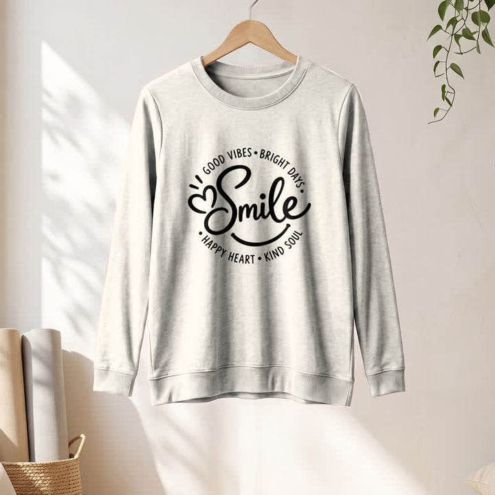 Camicia a maniche lunghe da donna Olivenorma in morbido misto cotone con stampa di una citazione sorridente. - image 13