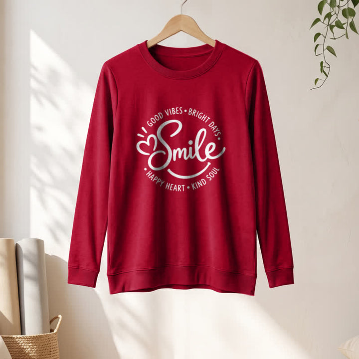 Camicia a maniche lunghe da donna Olivenorma in morbido misto cotone con stampa di una citazione sorridente. - image 31