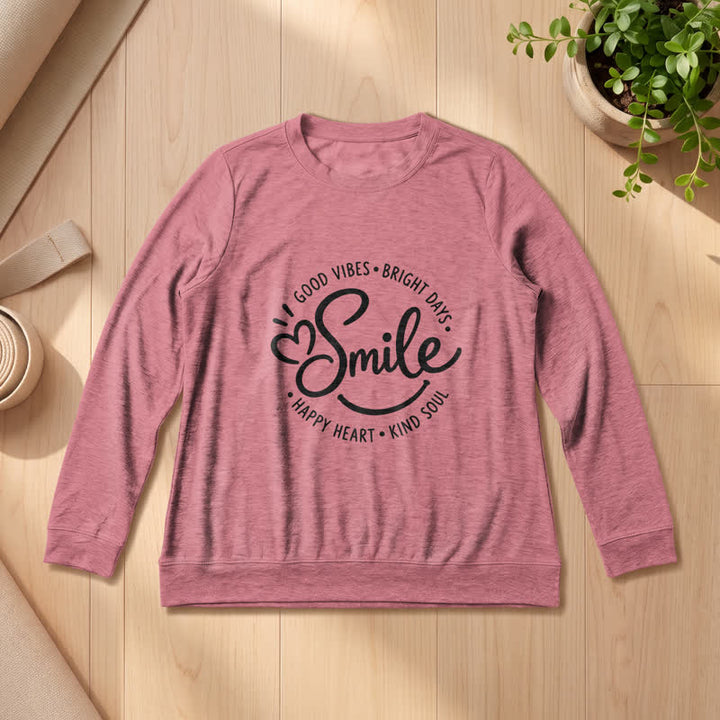 Camicia a maniche lunghe da donna Olivenorma in morbido misto cotone con stampa di una citazione sorridente. - image 11
