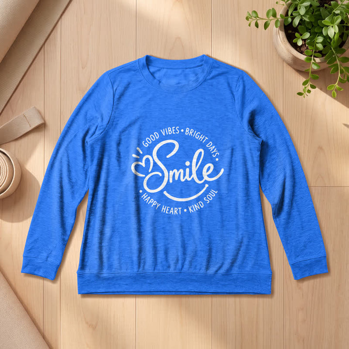 Camicia a maniche lunghe da donna Olivenorma in morbido misto cotone con stampa di una citazione sorridente. - image 17