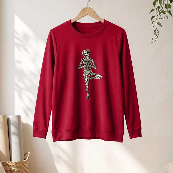 Camicia a maniche lunghe da donna Olivenorma in misto cotone con stampa artistica di scheletro di loto. - image 31