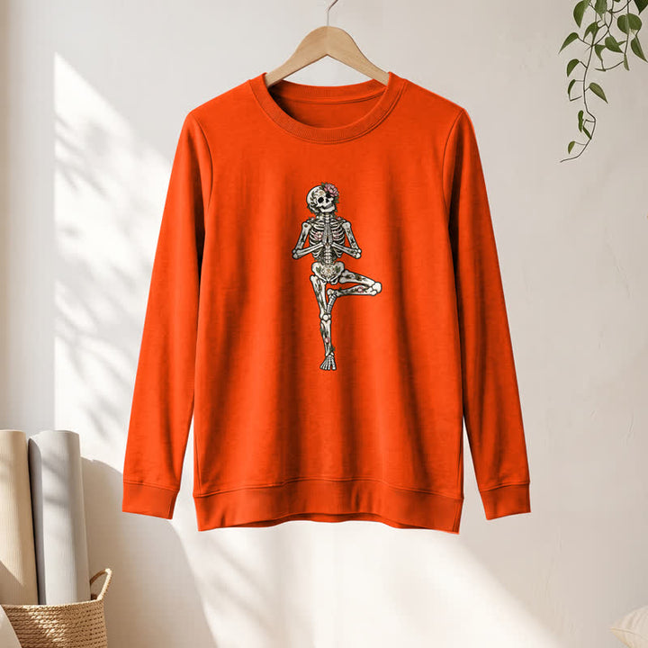 Camicia a maniche lunghe da donna Olivenorma in misto cotone con stampa artistica di scheletro di loto. - image 28