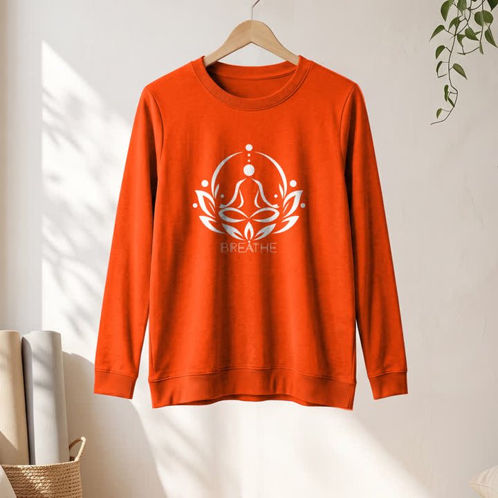 Camicia a maniche lunghe da donna Olivenorma in misto cotone con stampa a figure di loto - image 28