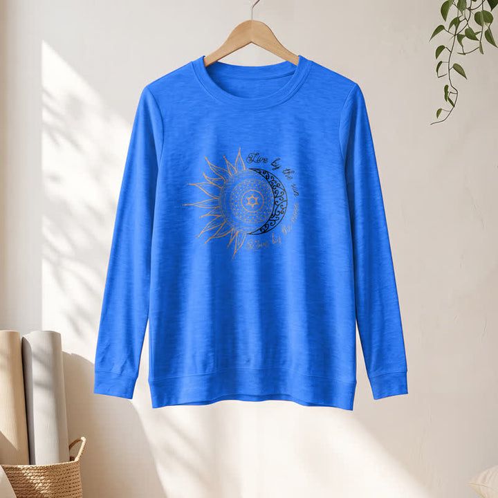 Camicia a maniche lunghe da donna Olivenorma in morbido misto cotone con stampa mandala sole luna - image 19