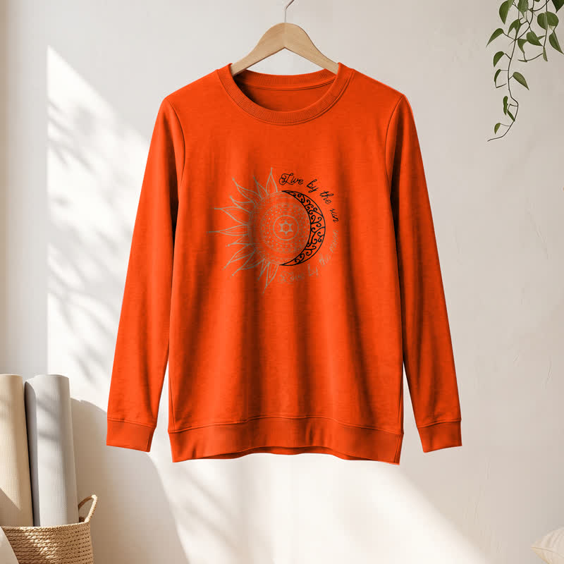 Camicia a maniche lunghe da donna Olivenorma in morbido misto cotone con stampa mandala sole luna - image 28
