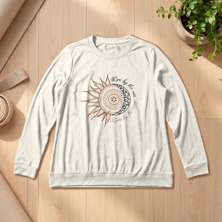 Camicia a maniche lunghe da donna Olivenorma in morbido misto cotone con stampa mandala sole luna - Colore sabbia - 2XL - image 12