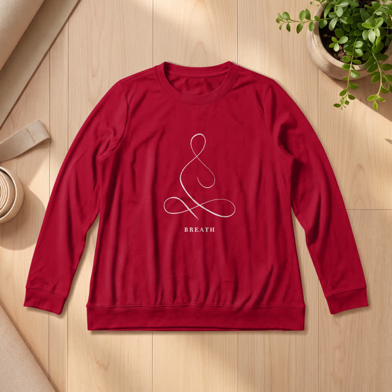 Camicia a maniche lunghe da donna Olivenorma in misto cotone con stampa artistica "Breath & Calm". - RESPIRO - Vino - 2XL - image 63