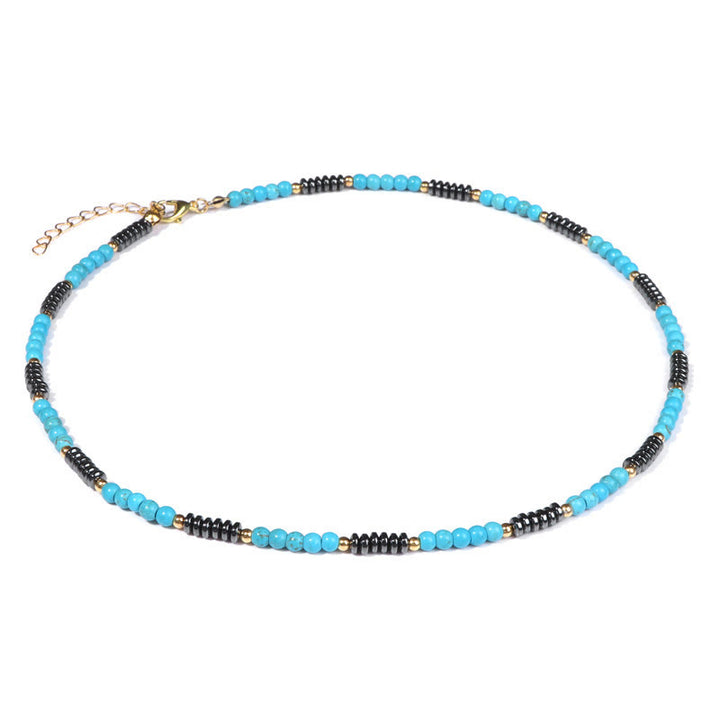 Collana Olivenorma con pietre preziose ed ematite
