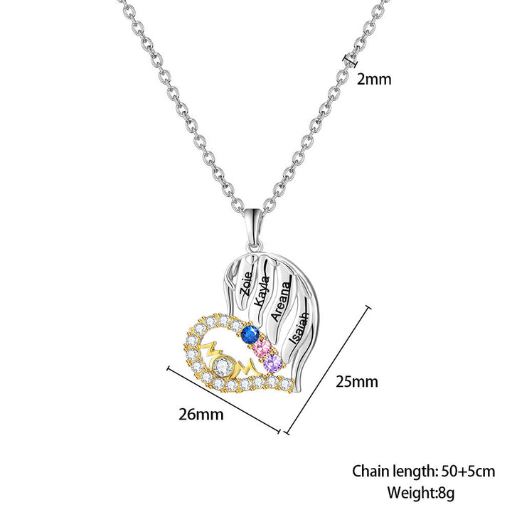 Olivenorma Collana con cuore e mezzo diamante per la mamma