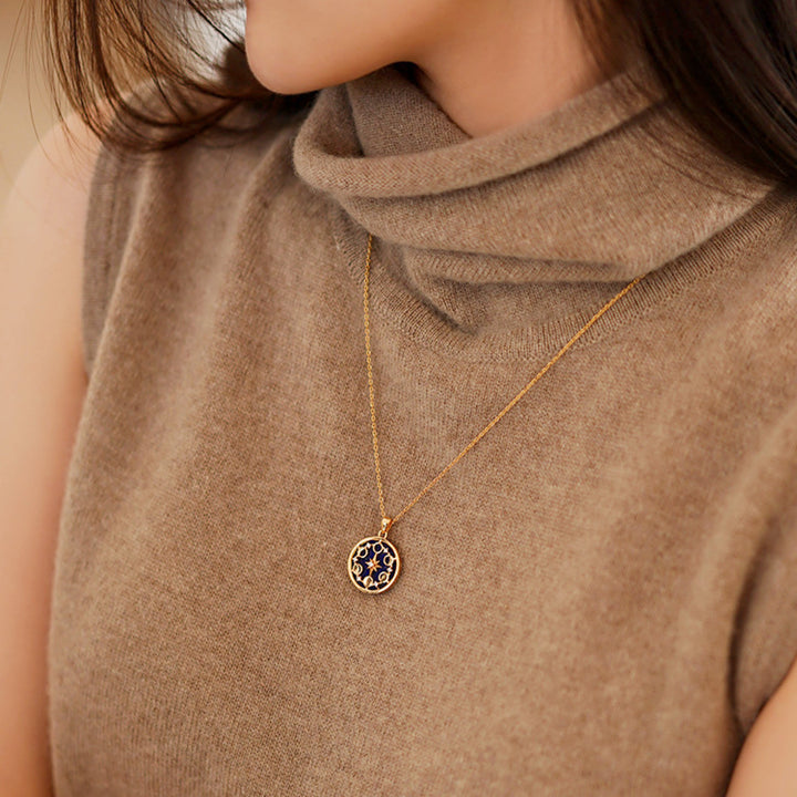 Collana Olivenorma Lapislazzuli Fase lunare Otto Stelle Awn