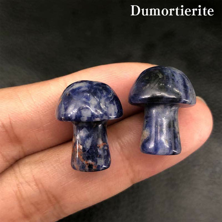 Decorazione in miniatura di funghi in cristallo naturale Olivenorma 