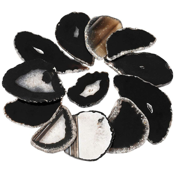 Decorazione in pietra preziosa di agata naturale affettata Olivenorma - Onice nero - image 3