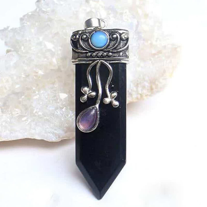 Collana in pietra naturale con protezione della dea Olivenorma 