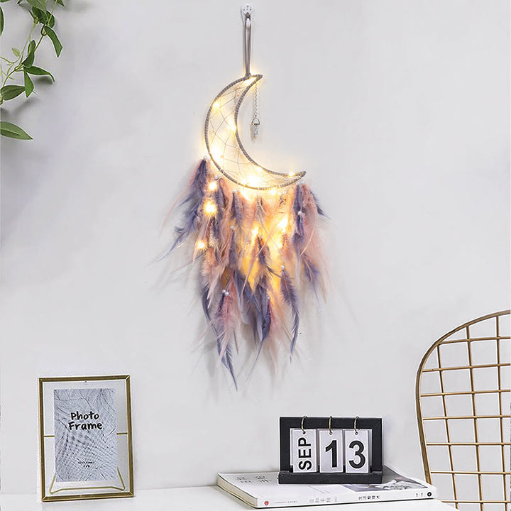 Olivenorma Ciondolo Turchese Bianco Grigio Piuma Rosa Acchiappasogni 