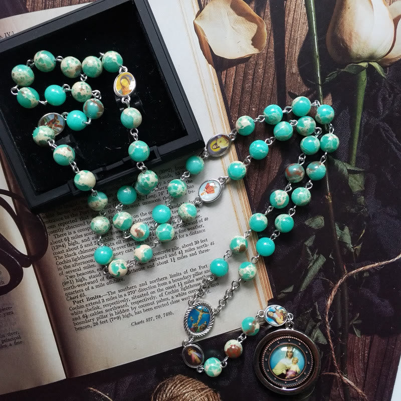 Collana Rosario della Misericordia della Vergine Maria dell'Imperatore Olivenorma