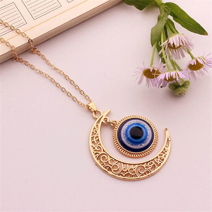 Olivenorma "Moon Love" - Collana con stella e occhio maligno blu