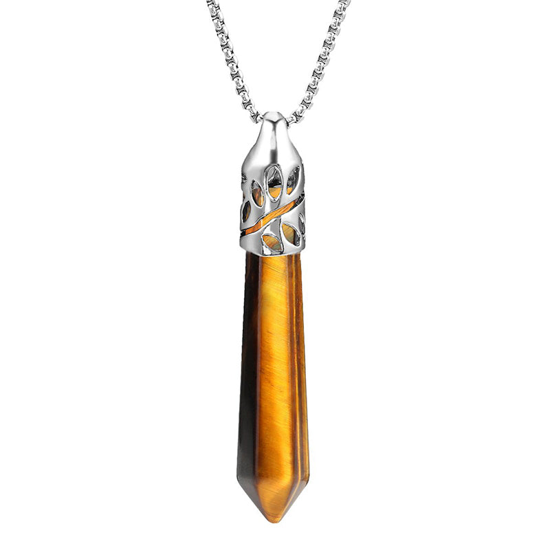Collana con pietre preziose di protezione dai proiettili di cristallo