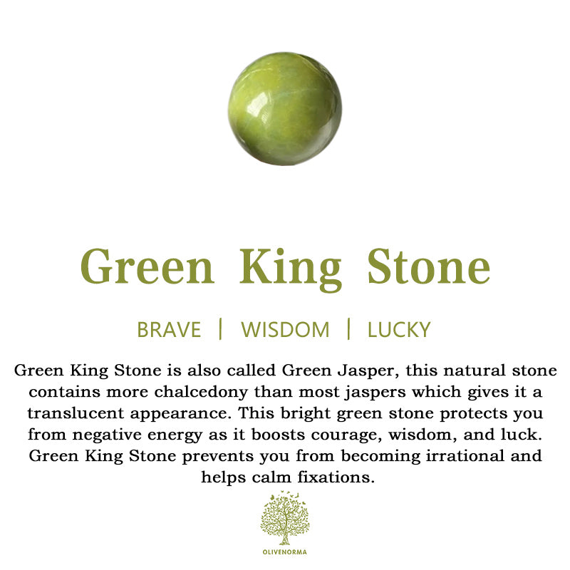 Braccialetto di protezione Olivenorma Green King Stone