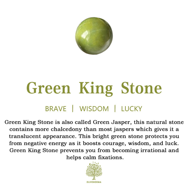 Braccialetto di protezione Olivenorma Green King Stone