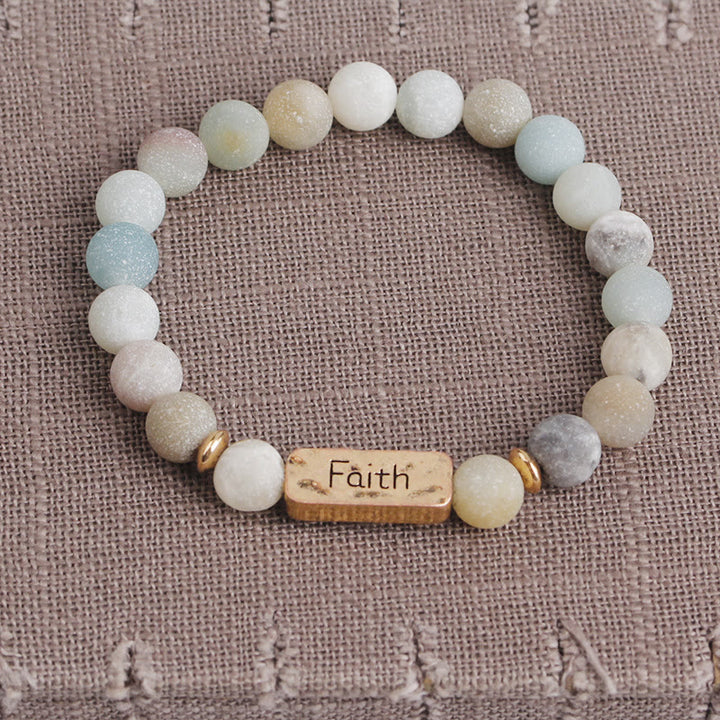 Bracciale con incisione Active Faith Olivenorma Natural Gemstone