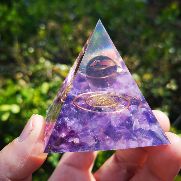 Piramide di orgone di ametista Olivenorma 