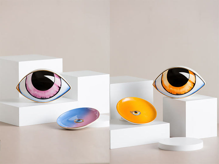 Decorazione in ceramica con grande occhio malvagio Olivenorma 