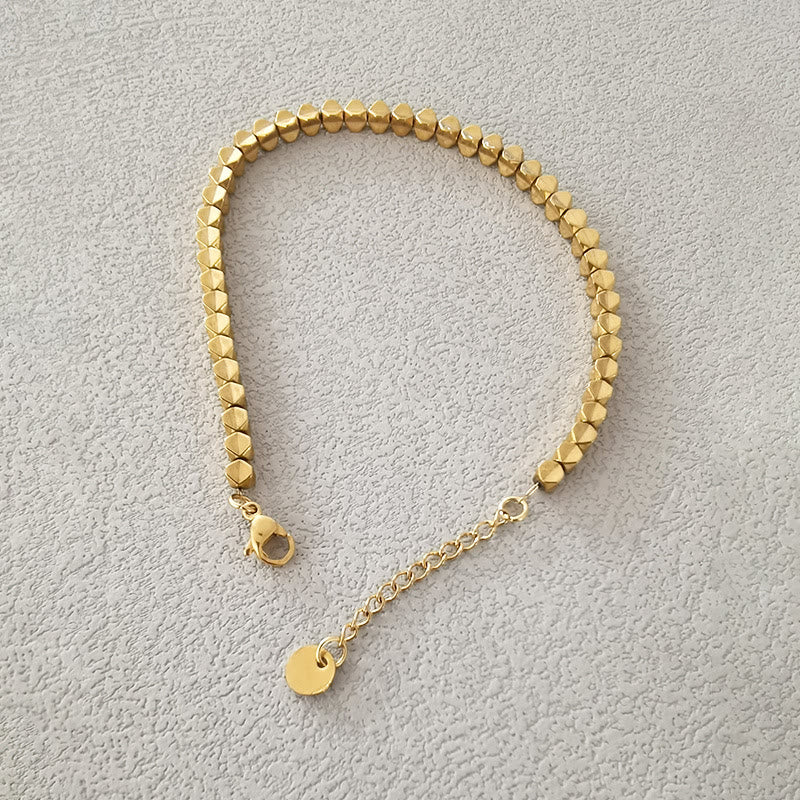 Olivenorma Set di quattro bracciali con perline in cristallo naturale 