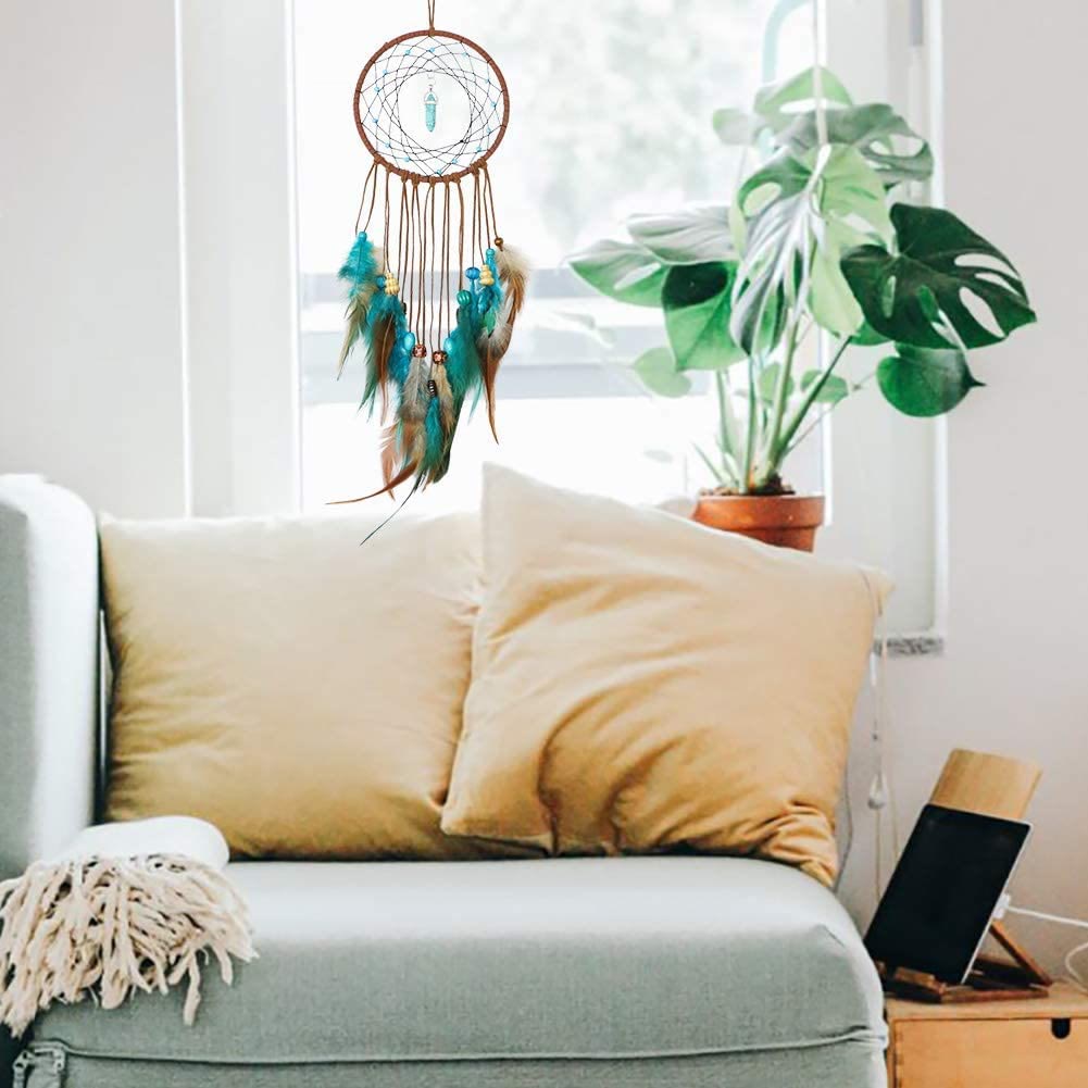 Olivenorma Turchese Fatto a Mano Tradizionale Piuma Dream Catcher