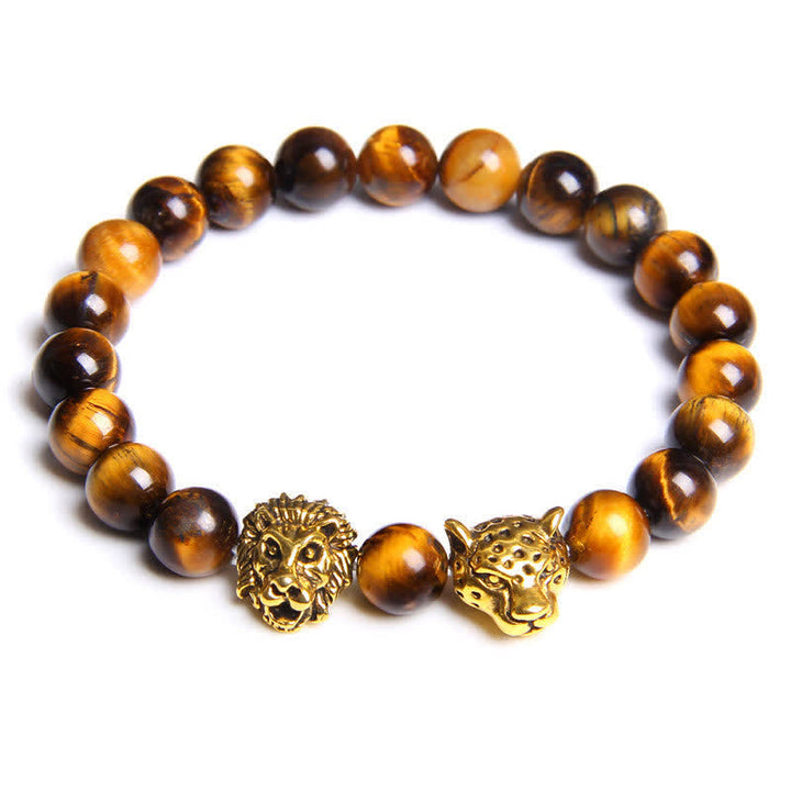 Braccialetto Olivenorma Tiger Eye Lion Panther Beads