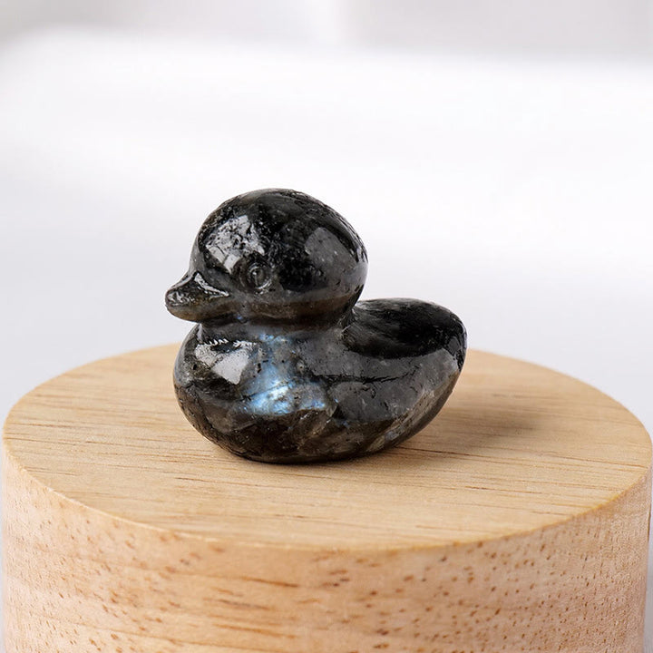 Olivenorma 1.2 pollici quarzo cristallo anatra intaglio decorazione pietra preziosa