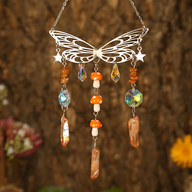 Olivenorma Crystal Butterfly Wings Sunshine Catcher Campanello a vento 