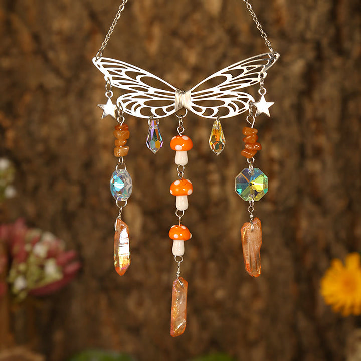 Olivenorma Crystal Butterfly Wings Sunshine Catcher Campanello a vento 